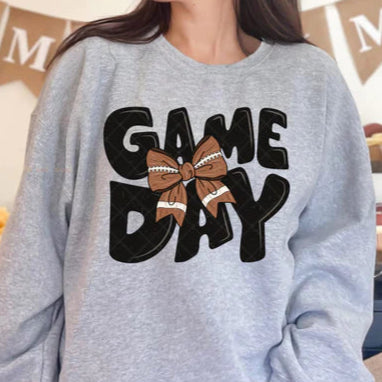 Game Day with Football Bow